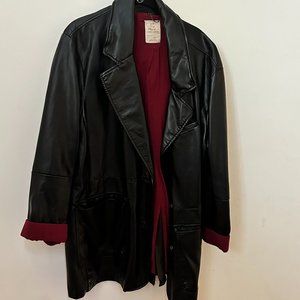 Black Vegan Leather Jacket from Free People